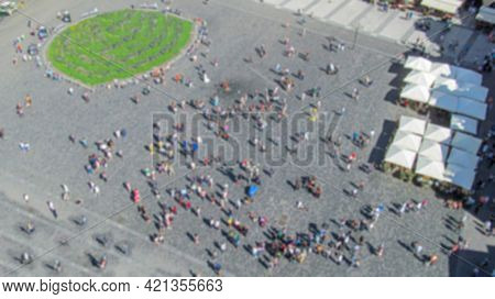 Blurred Background With Bokeh Elements In A Creative Theme Of Mass Events For Poster, Banner And Cre