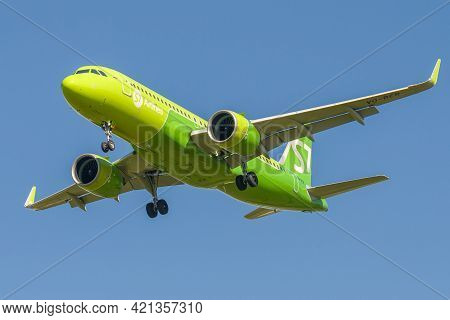 Saint Petersburg, Russia - August 08, 2020: Airbus A320neo (vq-bcr) Of S7 Airlines - Siberia Airline