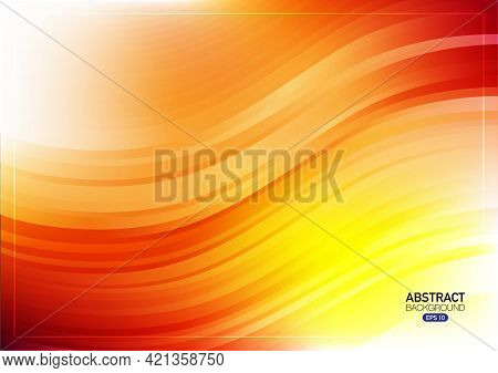 Wave Orange Gradient Abstract Background, Vector Illustration, Vector Illustration