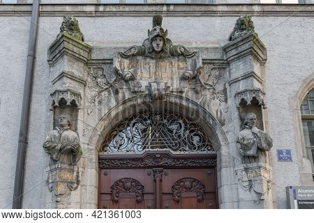 Evangelical Alumnium In Regensburg City In Bavaria Germany