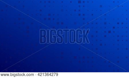 Abstract Geometric Background Of Sircles. Blue Pixel Background With Empty Space. Vector Illustratio