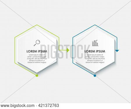 Vector Infographic Template With Icons And 2 Options Or Steps. Infographics For Business Concept. Ca