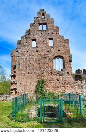 Ruin Of Historic Limburg Abbey In Palatinate Forest In Germany