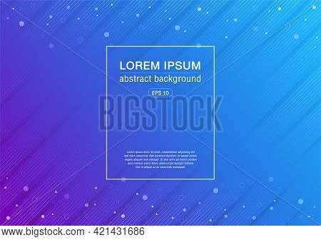 Blue Abstract Background With Lines Strip White Color, For Website, Posters, Flyer Or Banner, Vector