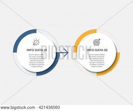 Vector Infographic Template With Icons And 2 Options Or Steps. Infographics For Business Concept