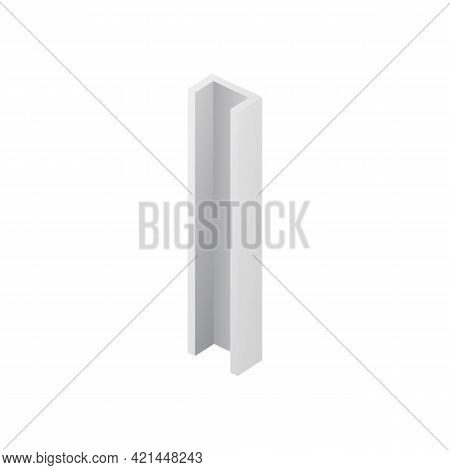 Metal Beam For Building, Iron Structure Girder A Vector Realistic Illustration