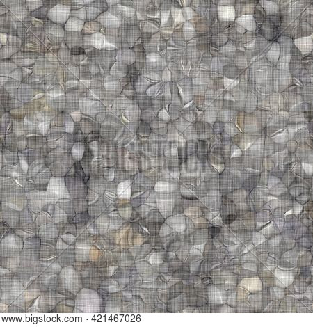 Rustic Blotched Charcoal Grey French Linen Woven Texture Background. Blobby Neutral Old Vintage Clot