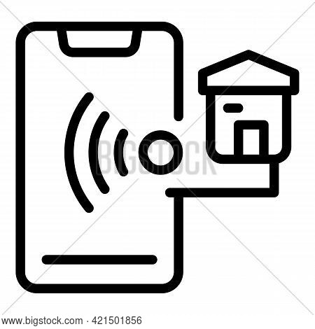 Smart House Icon. Outline Smart House Vector Icon For Web Design Isolated On White Background