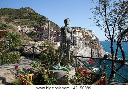 Manarola - şehirlerinden, Cinque Terre'nin İtalya