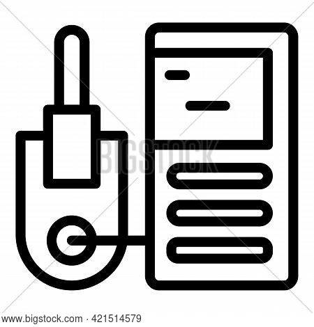 Ph Meter Icon. Outline Ph Meter Vector Icon For Web Design Isolated On White Background