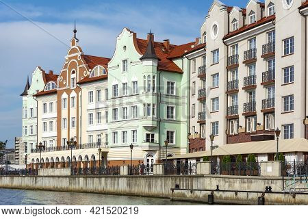 Kaliningrad, View Of Modern Buildings On The Lomze Island Embankment