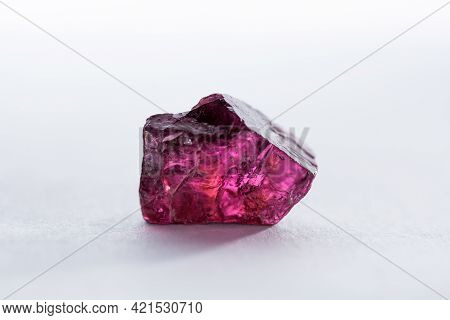 Natural Rhodolite Garnet Cherry Pink Color Translucent Raw Rough Crystal Gemstone. Earth Mined Mater