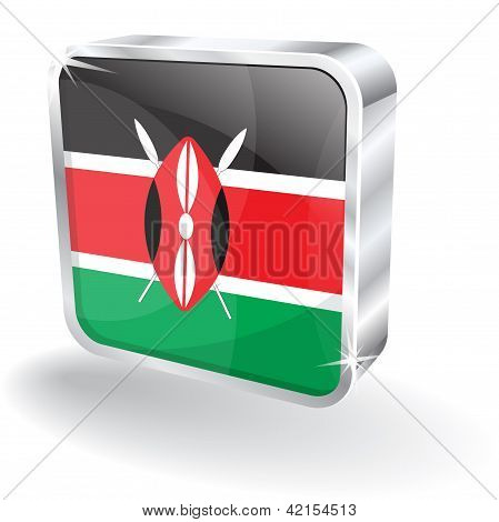 3d Kenya Flag Vector Icon