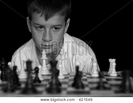 Boy Playing Chess