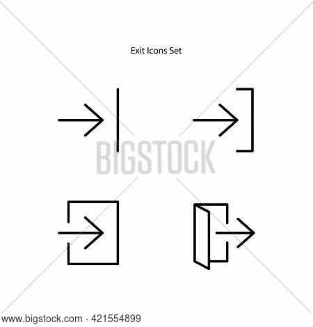 Exit Icon Isolated On White Background. Exit Icon Thin Line Outline Linear Exit Symbol For Logo, Web