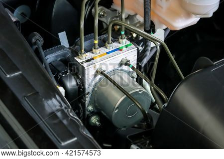 Anti Lock Brake System (abs) Control Unit Box Of Car.