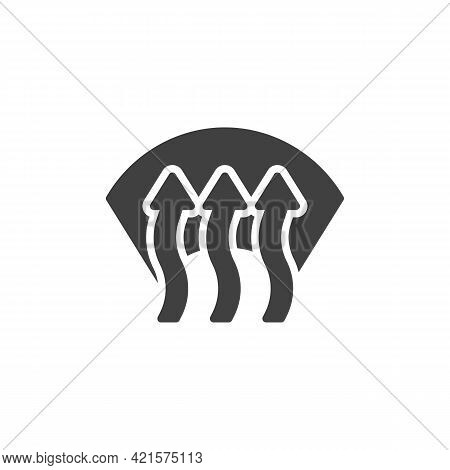 Windshield Defrost Indicator Vector Icon. Filled Flat Sign For Mobile Concept And Web Design. Windsh