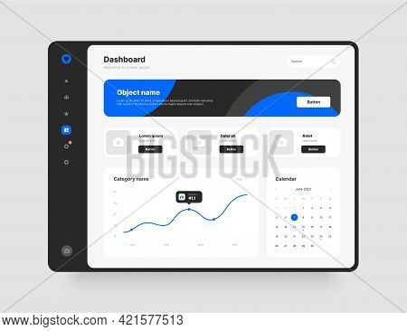 Wireframes Screens. Dashboard Ui And Ux Kit Design.