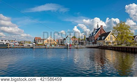 View on the village Huizen in the Netherlands