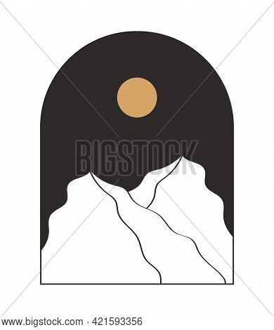 Moroccan Stairs, Arch, Walls, Arc Vector Icon. Architecture Elements Boho