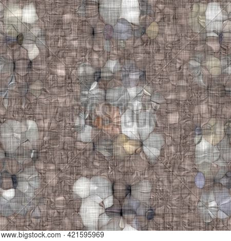 Rustic Blotched Charcoal Grey French Linen Woven Texture Background. Blobby Neutral Old Vintage Clot