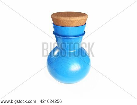 Set Of Bottles With Potion For The Game. 3d Render.