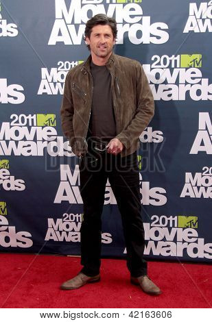 ลอสแองเจลิส - 05 jun: PATRICK DEMPSEY มา 2554 รางวัลภาพยนตร์เอ็มทีวีเมื่อ 05 มิถุนายน 2011 ใน Hollyw