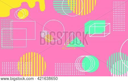 Wallpaper Clean Modern Pastel Pink Geometric Background