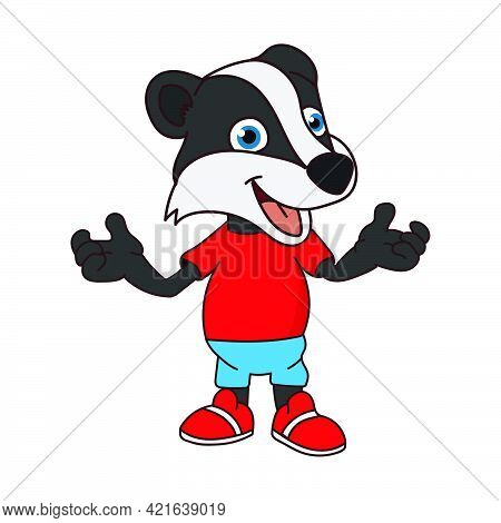 Mascot Cartoon Character Illustration Of A Skunk Explaining