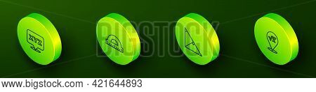 Set Isometric Line Xyz Coordinate System, Protractor, Angle Bisector Of Triangle And Square Root X G