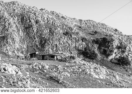 View Of Rocca Del Crasto Near Alcara Li Fusi Town In The Nebrodi Park, Sicily