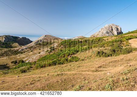 View Of Rocca Del Crasto Near Alcara Li Fusi Town In The Nebrodi Park, Sicily