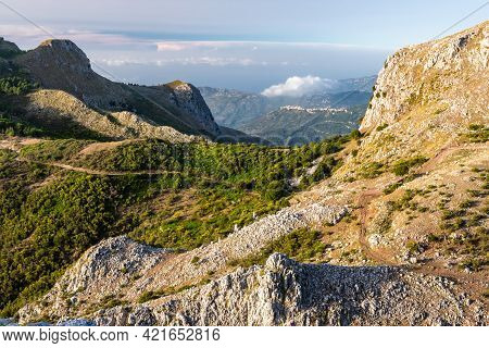 View Of Rocca Del Crasto Near Alcara Li Fusi Town In The Nebrodi Park, Sicily