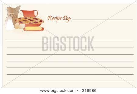 Pişirme tarifi kart