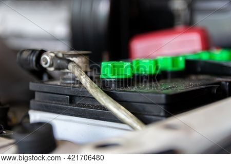 The Old Car 12v Of A Battery