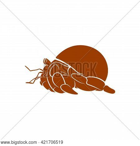 Hermit Crab Design Vector Illustration, Creative Hermit Crab Logo Design Concept Template, Symbols I