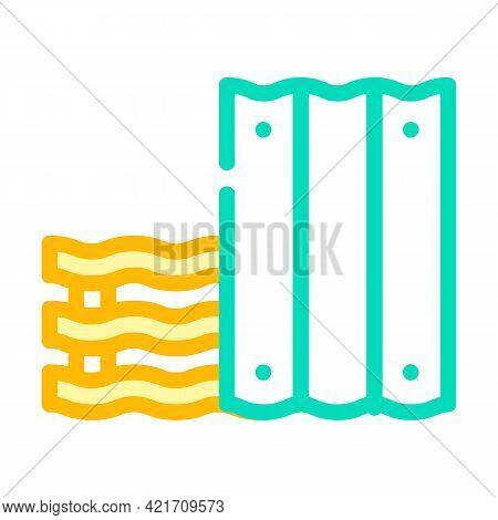 Roofing Material Building Material Color Icon Vector. Roofing Material Building Material Sign. Isola