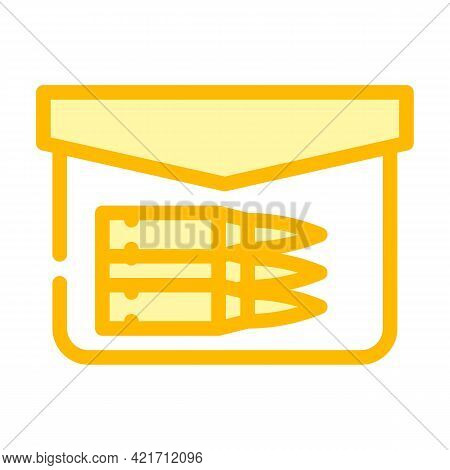 Bullet Pocket Color Icon Vector. Bullet Pocket Sign. Isolated Symbol Illustration