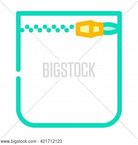 Coins Storage Pocket Color Icon Vector. Coins Storage Pocket Sign. Isolated Symbol Illustration