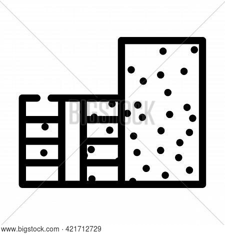 Styrofoam Building Material Line Icon Vector. Styrofoam Building Material Sign. Isolated Contour Sym