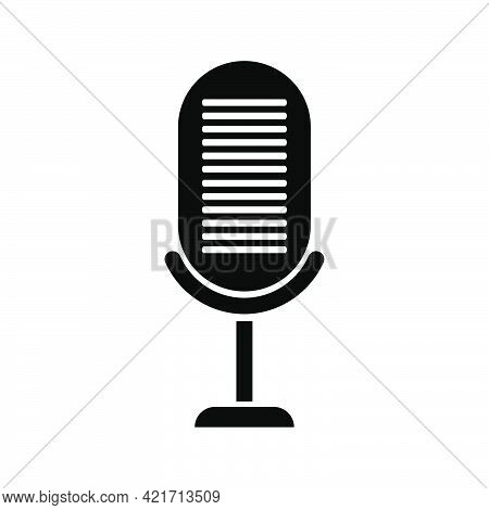 Simple Illustration Of Microphone Personal Computer Component Icon