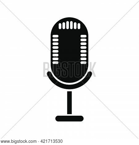 Simple Illustration Of Microphone Personal Computer Component Icon