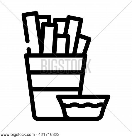 Paella Spain Meal Line Icon Vector. Paella Spain Meal Sign. Isolated Contour Symbol Black Illustrati
