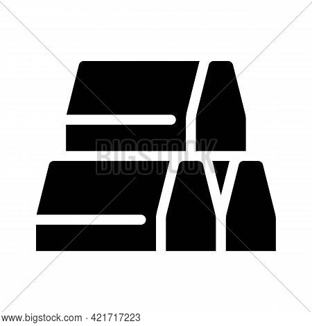 Curbs Building Material Glyph Icon Vector. Curbs Building Material Sign. Isolated Contour Symbol Bla