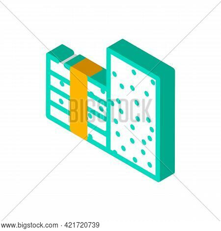 Styrofoam Building Material Isometric Icon Vector. Styrofoam Building Material Sign. Isolated Symbol