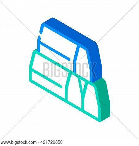 Curbs Building Material Isometric Icon Vector. Curbs Building Material Sign. Isolated Symbol Illustr