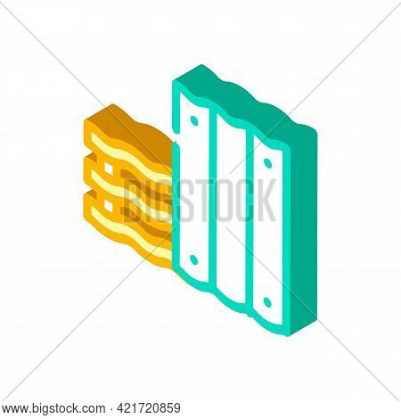 Roofing Material Building Material Isometric Icon Vector. Roofing Material Building Material Sign. I