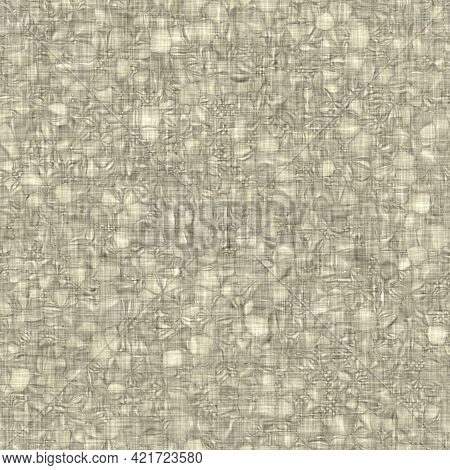 Rustic Blotched Charcoal Grey French Linen Woven Texture Background. Blobby Neutral Old Vintage Clot