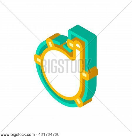 Wineskin Spain Isometric Icon Vector. Wineskin Spain Sign. Isolated Symbol Illustration