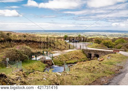 Sligo, Ireland - May 25 2021 : Lukes Bridge Is A Good Place To Climb Benbulbin Mountain But Also Fam